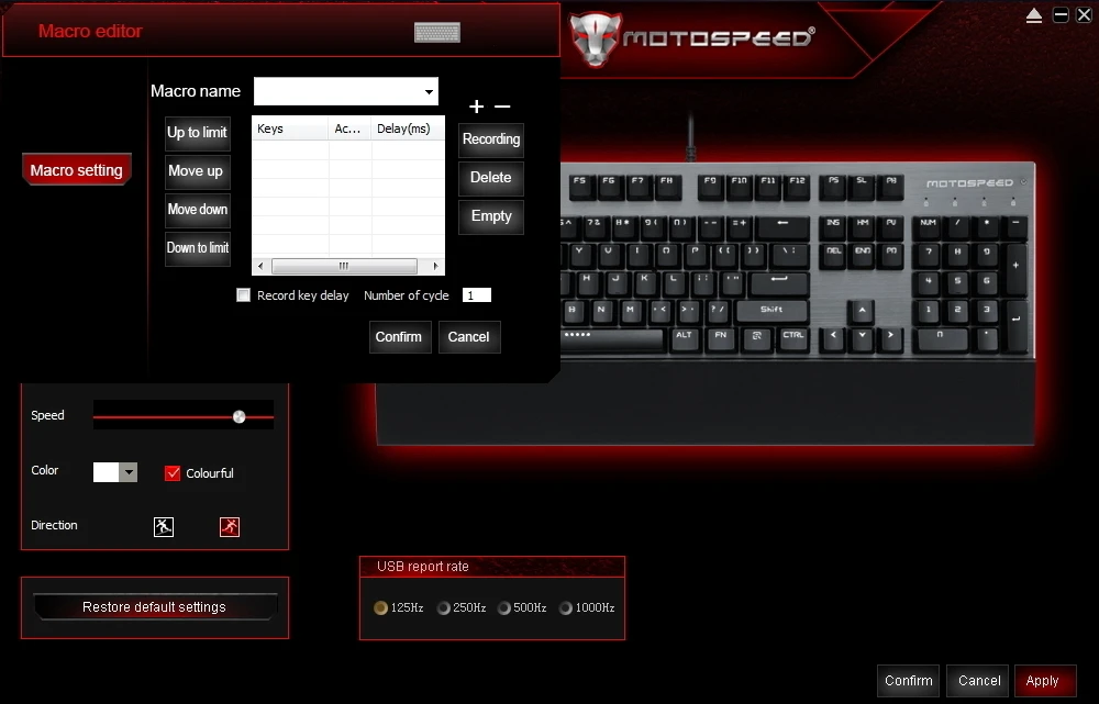 Motospeed CK108 Wired Mechanical Keyboard 