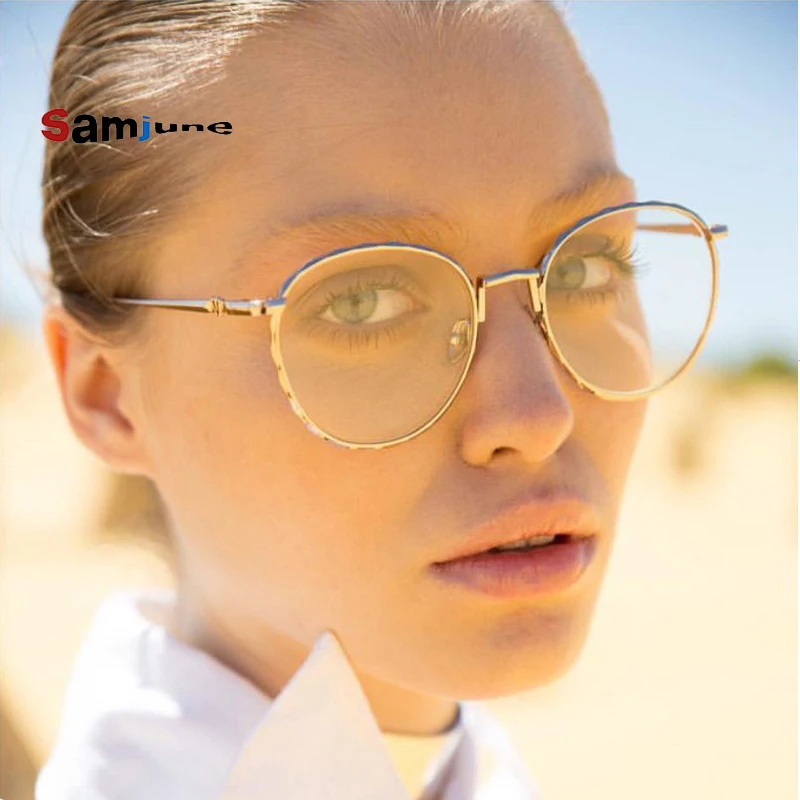 

Samjune Fashion Round Sunglasses Women Brand Designer Classic Oval Sun Glasses For Female Male Eyewear Unisex Goggles UV400