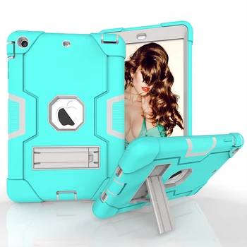 

Safe Stand Case For apple ipad mini 1 2 3 tablet Shockproof Heavy Duty Silicone Armor Cover For ipad mini3 case Cover Kids gift
