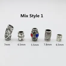 5 шт./упак. разных стилей Viking, подвязанные лентой, с объемной волной, бороды, дредлоки, для увеличения объема, бусины кольца трубки для Аксессуары для волос