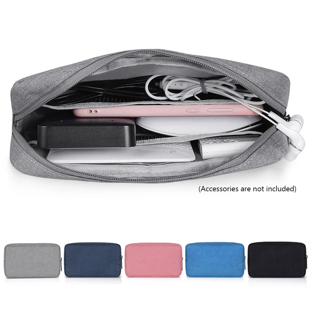 

6 colors Capacity Storage Bag Portable USB Cable Earphone Organizer Makeup Cover Devices Pouch Digital Accessories Travel Bag