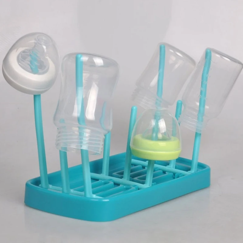 

Bottle Dry Rack Baby Bottle Drain Drying Racks Blue Pink Baby Bottle Cleaning Dryer Drainer Storage Drying Rack