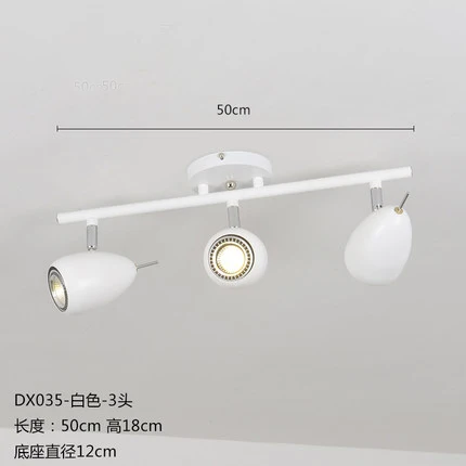 Светодиодный потолочный светильник светодиодный светильник для магазина одежды простой креативный потолочный светильник для гостиной - Цвет корпуса: 3 heads White