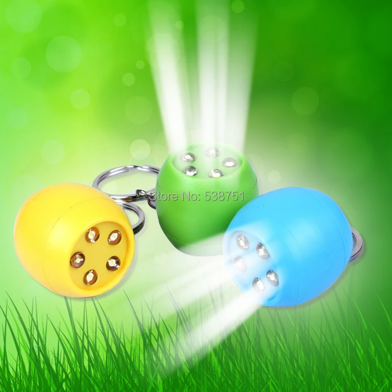 

FREE SHIPPING by FEDEX 100pcs/lot 2014 novelty trinket LED Torch Key Chain 5 Light Torch Key Holder