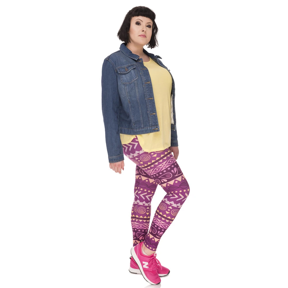 Женские эластичные брюки с высокой талией и принтом|plus size leggings|size legginglarge legging |