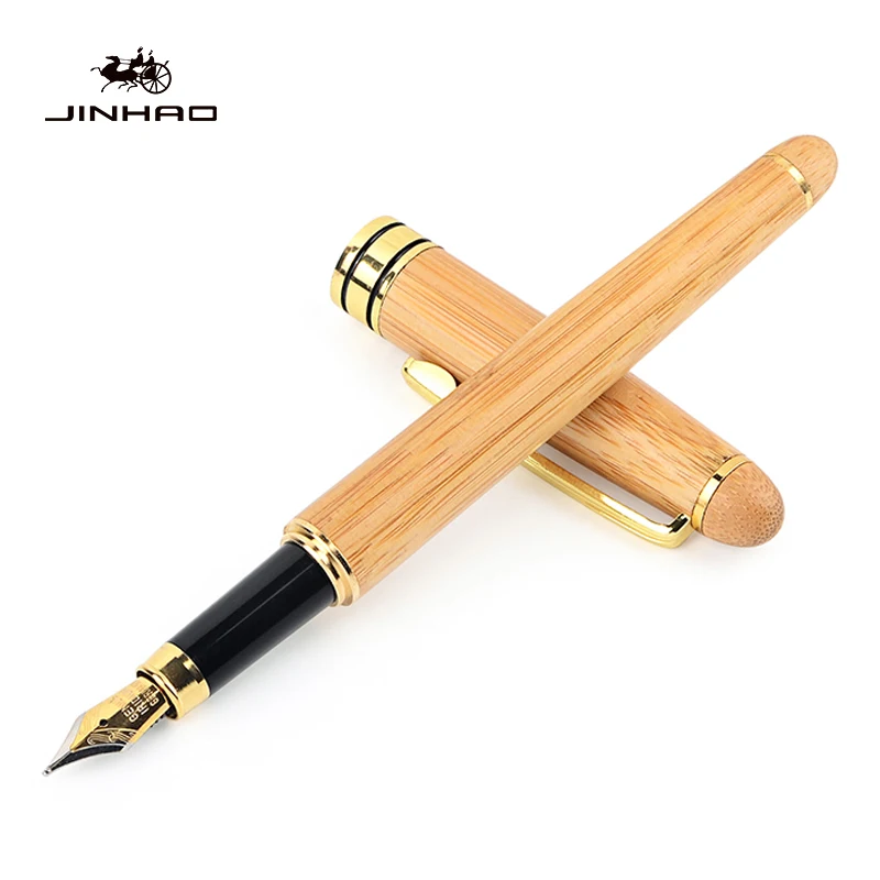 Luxury Bamboo Fountain Pen Ink Medium Nib 0.5mm Brand School Office Business Gifts Writing Pens Stationery Luxury Bamboo Fountain Pen Ink Medium Nib 0.5mm Brand School Office Business Gifts Writing Pens Stationery