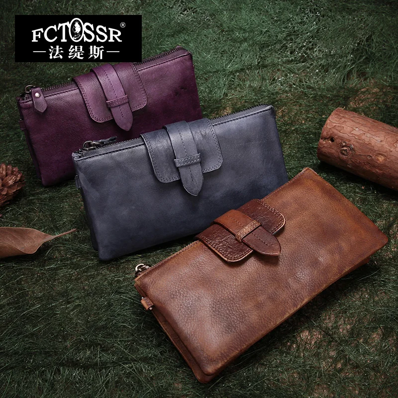 

2018 Women Wallet Handmade Vintage Leather Clutch Bag Genuine Leather Bag Small Bag