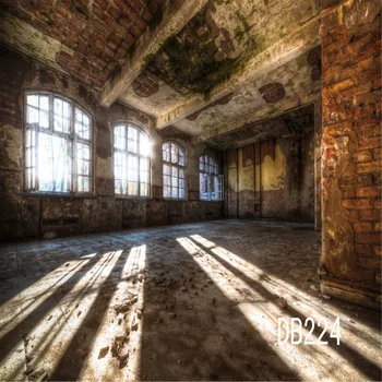 

Polyester Backdrop Decor Background Photography Studio Props Old Abandoned Houses Photographic Photo Seamless Washable No Crease