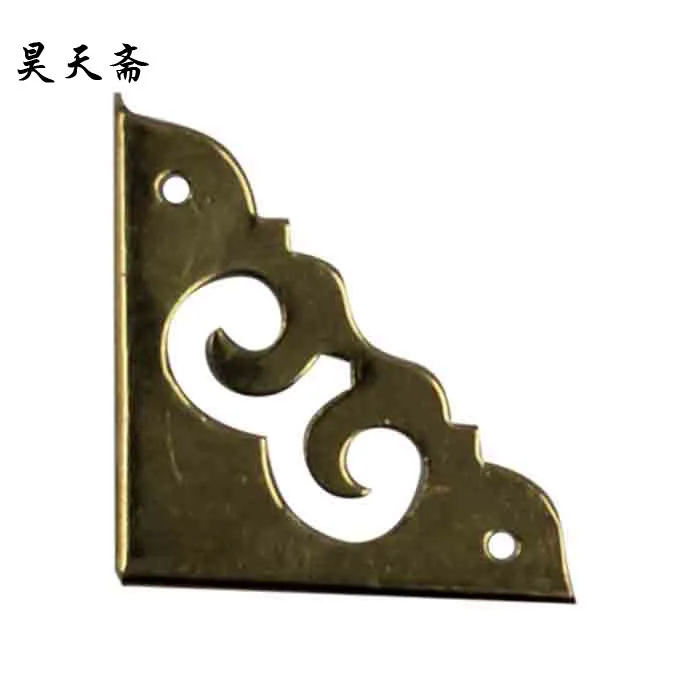 angle 3cm brass fittings three antique furniture Ming and Qing angle film style bread copper fittings HTG-0