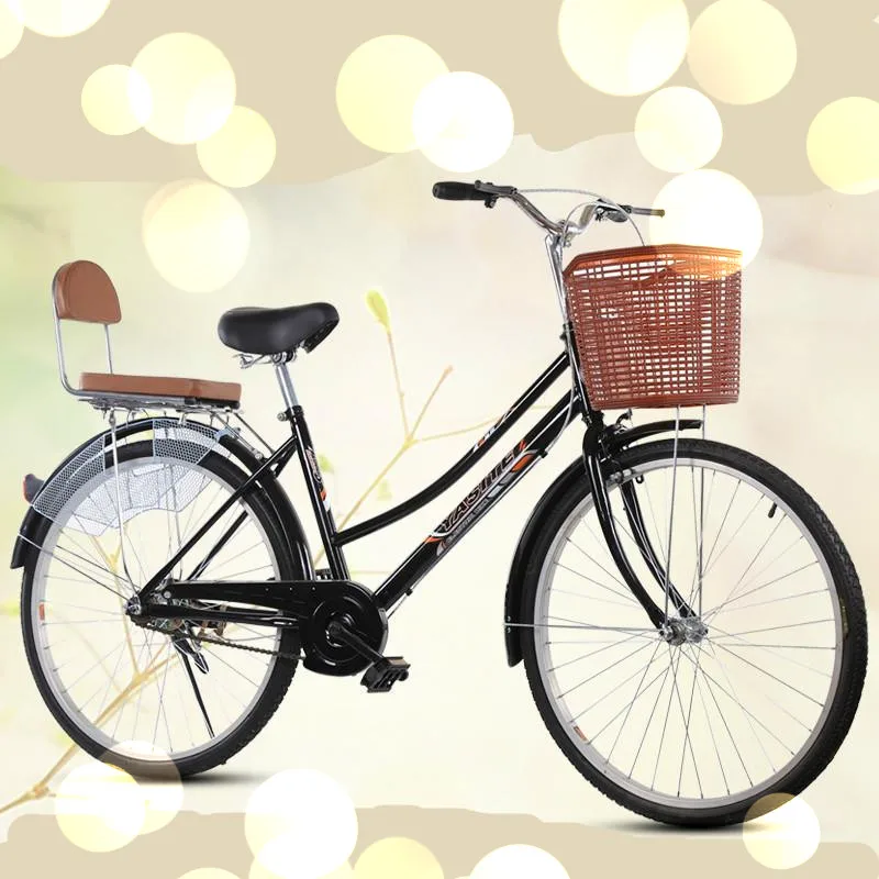 Carbon Steel Material 24 Inch/26 Inch Frame Type Single Speed/6 Speed Adult Children Student Leisure Bicycle