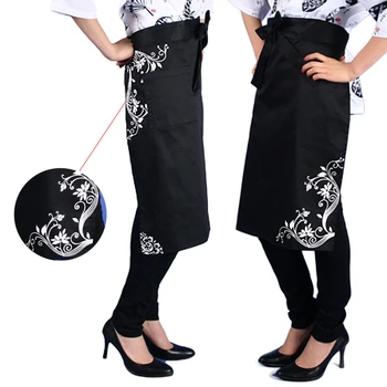 

Printing Half Apron Unisex Adjustable Kitchen Apron Restaurant Canteen Catering Service Bakery Hair Salon Work Uniform Pinafore