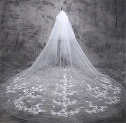 3Meter White Ivory Luxury LongWedding Veils Lace Edge Bridal Veil with Comb Wedding Accessories Bride Muslim Wedding Veil 3Meter White Ivory Luxury LongWedding Veils Lace Edge Bridal Veil with Comb Wedding Accessories Bride Muslim Wedding Veil