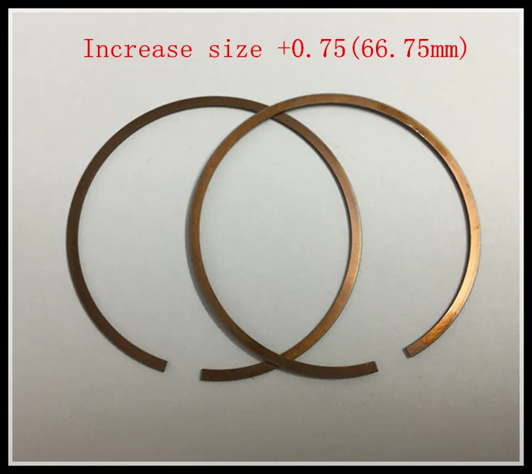 Мотоцикл поршневые кольца поршневые кольца поршневые DT200 является 66 мм диаметр поршневой палец для 16 мм два инсульта - Цвет: Increase ring