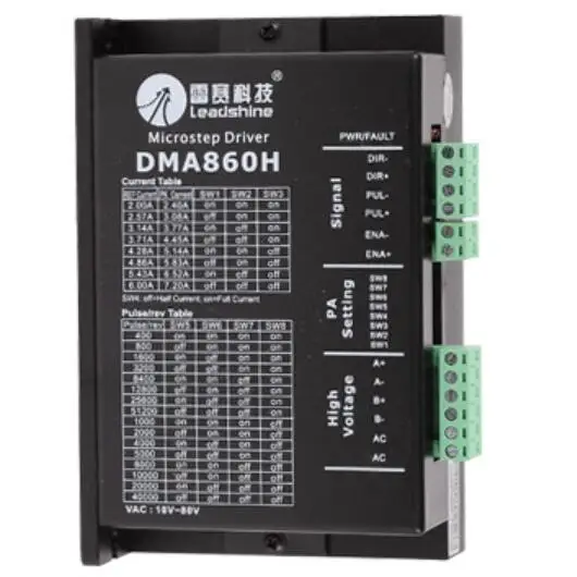 Stepper Motor Controller Leadshine DMA860H 2 phase Digital Stepper Motor Driver 36 75VAC 7 2A MA860