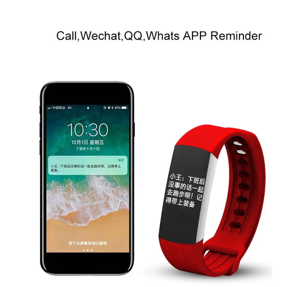

B6A Smart Watch Bracelet Fitness Tracker Blood Pressure Bluetooth Watch Color Screen Intelligent Sleep Monitoring Call Reminder