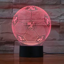 7 цветов, меняющая 3D иллюзию лампа, английский футбольный ночной Светильник s 3D Настольный светильник, лампа для футбола 3D-920, Прямая поставка, подарок