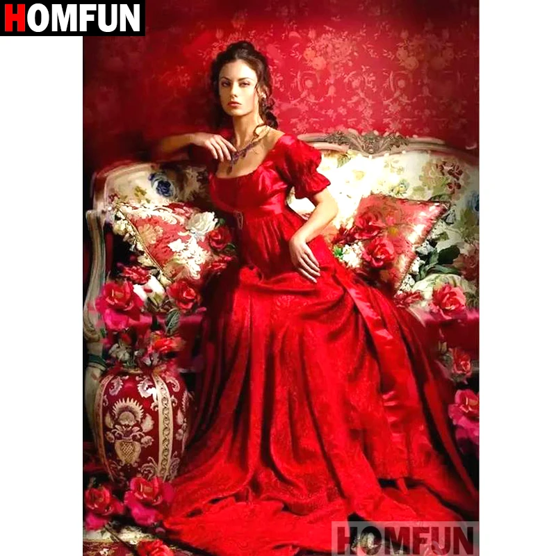 

HOMFUN Full Square/Round Drill 5D DIY Diamond Painting "Beauty character" Embroidery Cross Stitch 3D Home Decor A10690