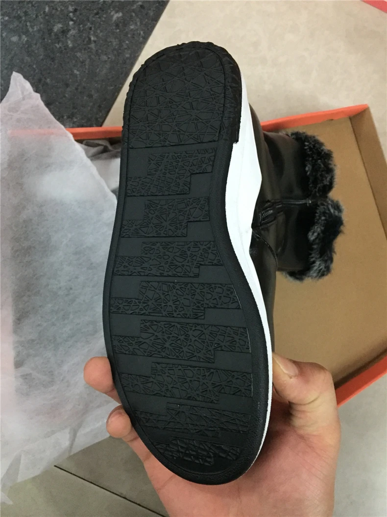 1RQFF Brand Boots Women Big size 34-43 Woman Rabbit Fur Shoes Female Snow Winter Shoes Mid-calf Shoe Leather Ladies Boot Platform (4)