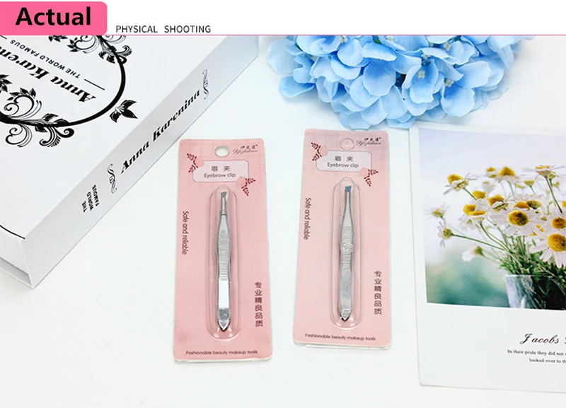 1pcs fashion Women Eyebrow Clip non-slip Applied Shaping Makeup Tools Stainless steel brow pliers Cosmetics Tools for Eyes