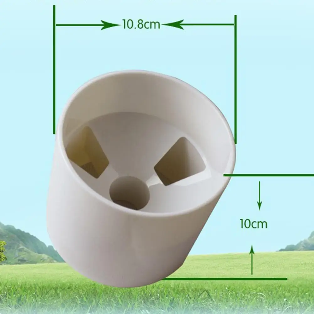 Монтажный цельный Гольф-Кубок с зеленым отверстием, пластиковая практическая чашка с отверстием, палка для флага, палка для гольфа, белое