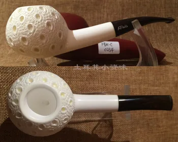 

FBK.C0252 Finest Block Turkey Meerschaum Pipe by master Fikri Baki - Tobacco Smoking Pipe Sepiolite pipe Hand Carved