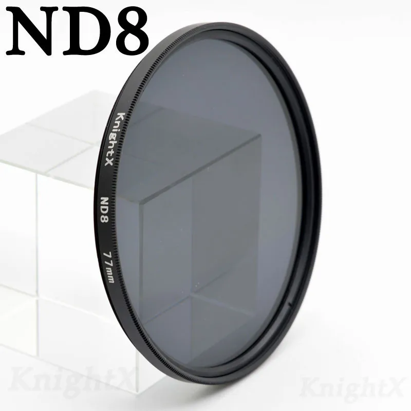 KnightX 52 мм 58 мм 67 77 Star FLD UV color nd крупным планом фильтр объектива для Canon Nikon D3100 D3200 D5100 d5200 d3300 100d 300d 1200d - Цвет: ND8