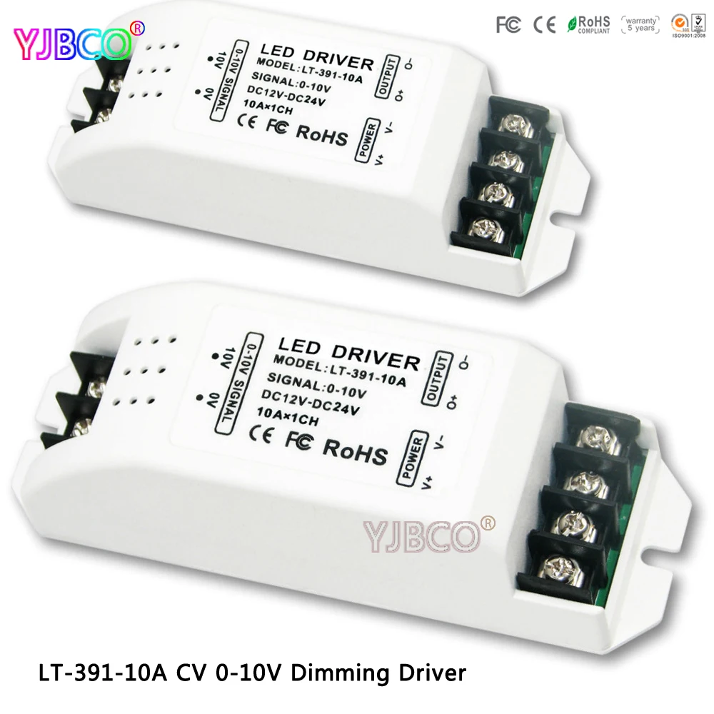

LT-391-10A 0-10V constant voltage led dimming driver DC12-24V input;10A*1CH Max 10A output for led light,Free shipping