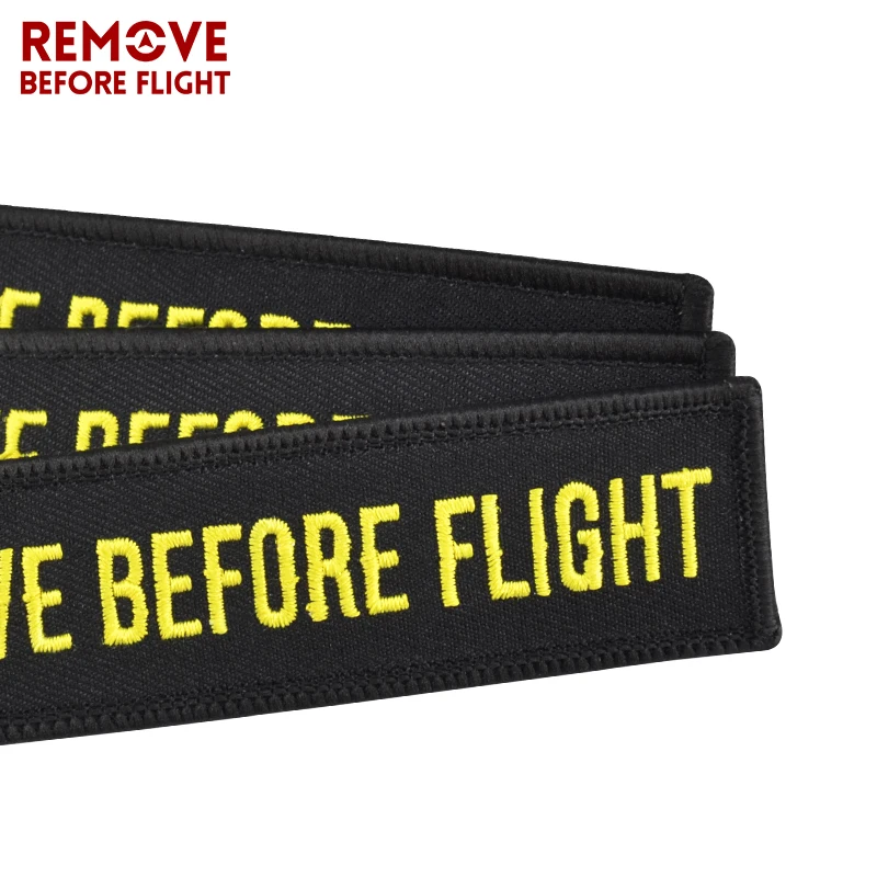 Fashion Jewelry Keychain for Cars and Motorcycles Embroidery Key Chain Key Fobs REMOVE BEFORE FLIGHT Black Keychain Safety Tag (9)
