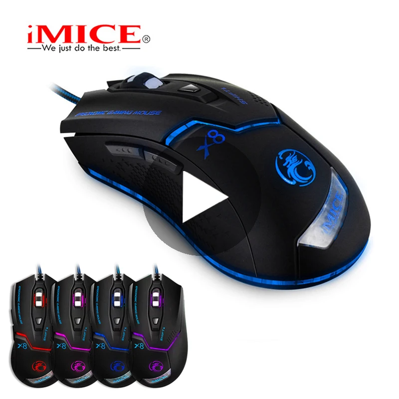 

iMice Game Gaming Mouse Gamer Wired With Backlight Cable Wire RGB For Computer PC Laptop Ergonomic Mause Rato Gamerskaya Raton