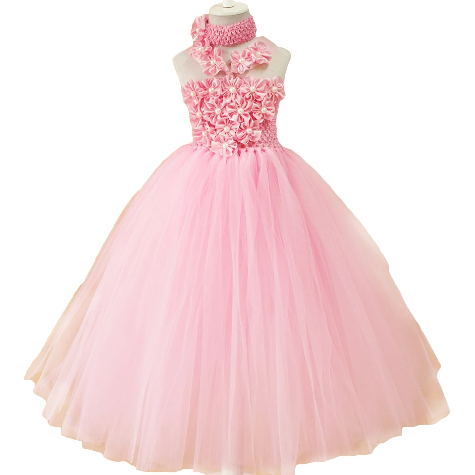 Розовый цветочное платье-пачка для маленьких девочек в розницу и оптом Летняя обувь ручной работы с цветочным узором для девочек пачки с