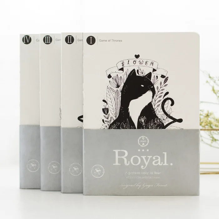 A5 cat blank page notebook sketchbook paper back