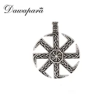 Dawapara eslava kolovrat símbolo pingentes clássico étnico feminino vintage encantos acessórios metal tags jóias