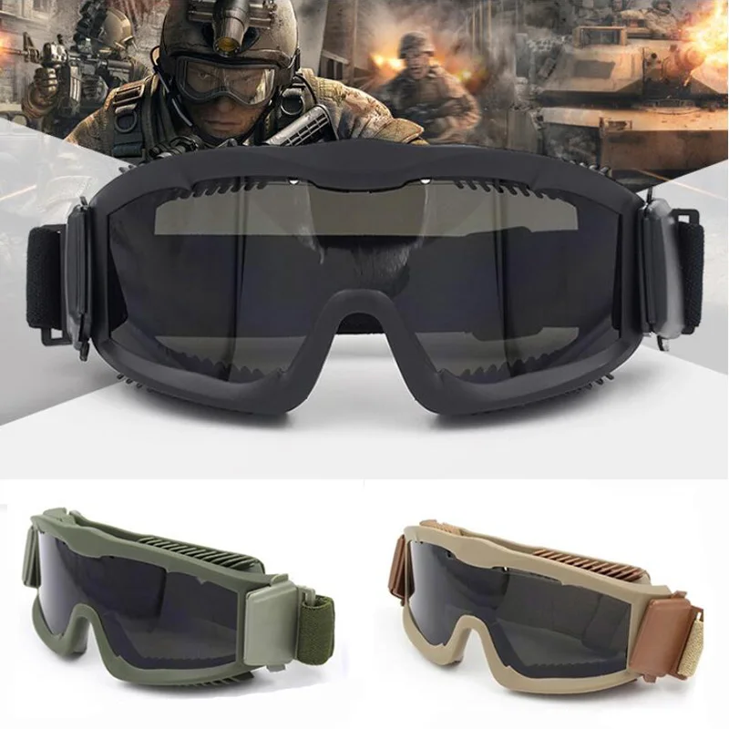 Tactical Glasses Airsoft Shooting Glasses Military Army Goggles Outdoor Hunting Sunglasses