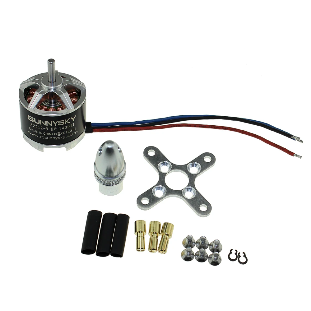 Sunnysky Angel A2212-9 A2212 1400kv II 980KV 2450KV бесщеточный двигатель Мультикоптер KK Квадрокоптер