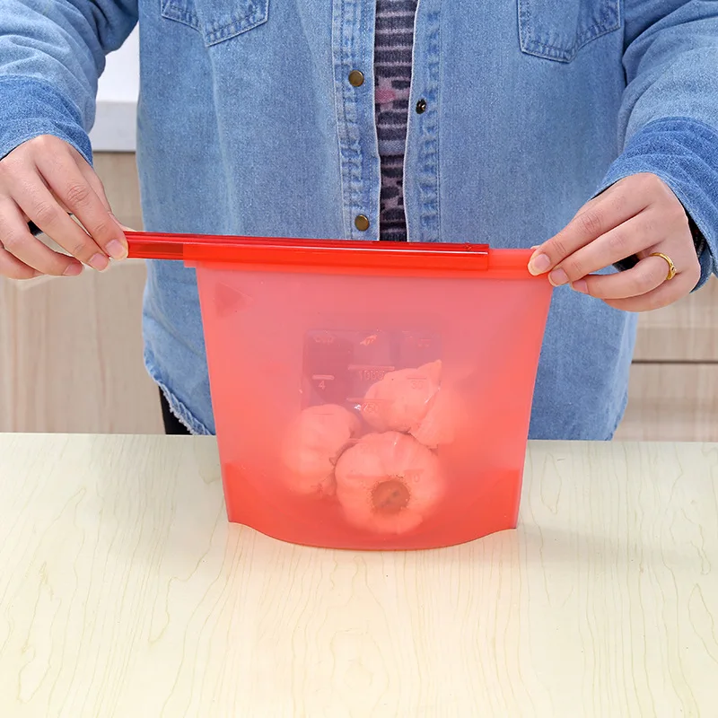 Многоразовый Вакуумный Герметичный сумка на молнии Силиконовые сумка для продуктов сохранение мешок кухня Refrigerato еда многоцелевой сумка