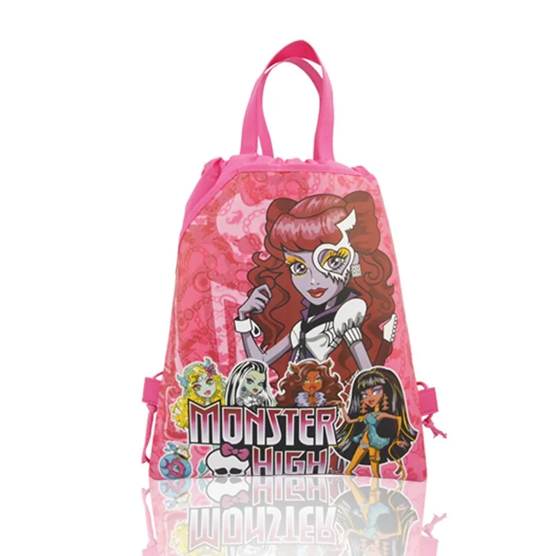 1 шт., детские рюкзаки Monster High на шнурке, сумки для покупок/дорожные сумки, 34*27 см, нетканые ткани, Детские Рождественские вечерние, Подарочные, для хранения дома