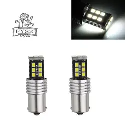 2 шт BA15S светодиодный 12 V 1156 W16W автомобиль 15 smd-лампы 3030 белый флэш тормоз стоп-сигналы высокой тормозной лампы Бесплатная доставка