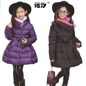 

Girls clothes kids winter thickening cotton jacket girl clothes long style coat child warmly jacket girls cute tops 3-13Y tops
