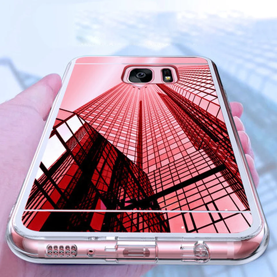 

Plating Mirror Case For Samsung Galaxy S7 Edge S8 S9 Plus Note 8 9 TPU Cover J3 J5 J7 A3 A5 A7 2016 2017 J4 J6 J8 A6 A8 2018