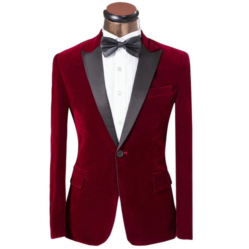 Aliexpress.com : Buy Velvet Groomsmen Black Satin Peak Lapel Groom ...