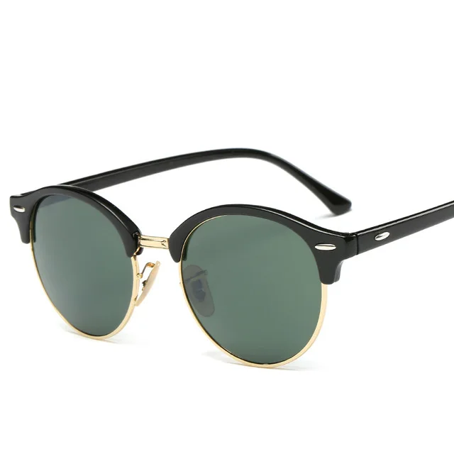 Hot Rays Sunglasses Women Popular Brand Designer Retro men Summer Style Sun Glasses Rivet Frame Colorful Coating Shades - Цвет линз: 2