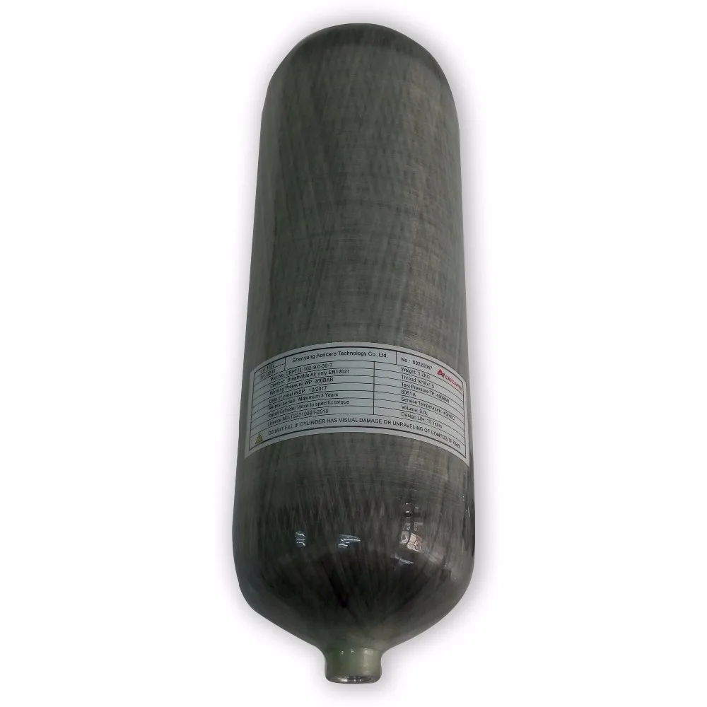 Acecare 9L CE Carbon Fiber SCBA Cylinder Pcp Condor/Paintball/SCUBA Diving Carbon Rifle Pressure For Hunting Air Tank AC1090-Y Acecare 9L CE Carbon Fiber SCBA Cylinder Pcp Condor/Paintball/SCUBA Diving Carbon Rifle Pressure For Hunting Air Tank AC1090-Y