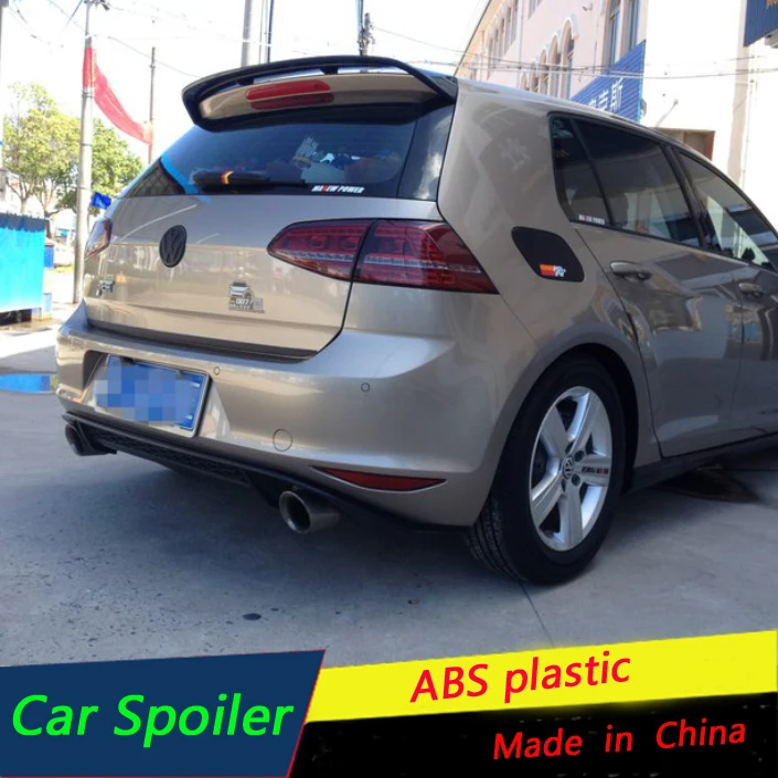 

For Volkswagen Golf 7 Spoiler ABS Material Car Rear Wing Primer auto Styling Spoiler For 2014 2015 2016 VW New Golf Roof Spoiler