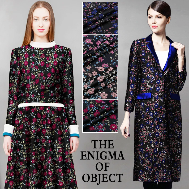 Французский Высокая мода жаккардовая парча ткань cheongsam платье из жаккардовой