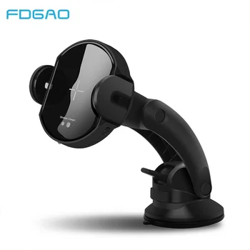 

FDGAO 15W Fast Qi Automatic Wireless Car Charger For iPhone X XS Max XR 8 Infrared Sensor USB Charging Stand For Samsung S9 S8