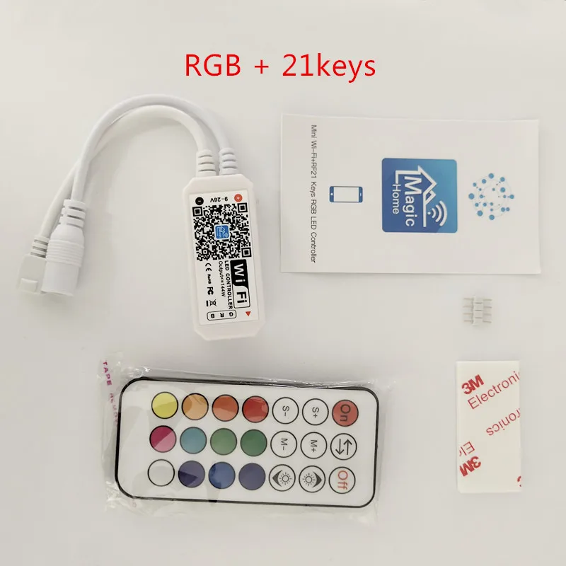 Мини контроллер RGB/RGBW с 24 клавишным дистанционным управлением Wi Fi IOS/Android