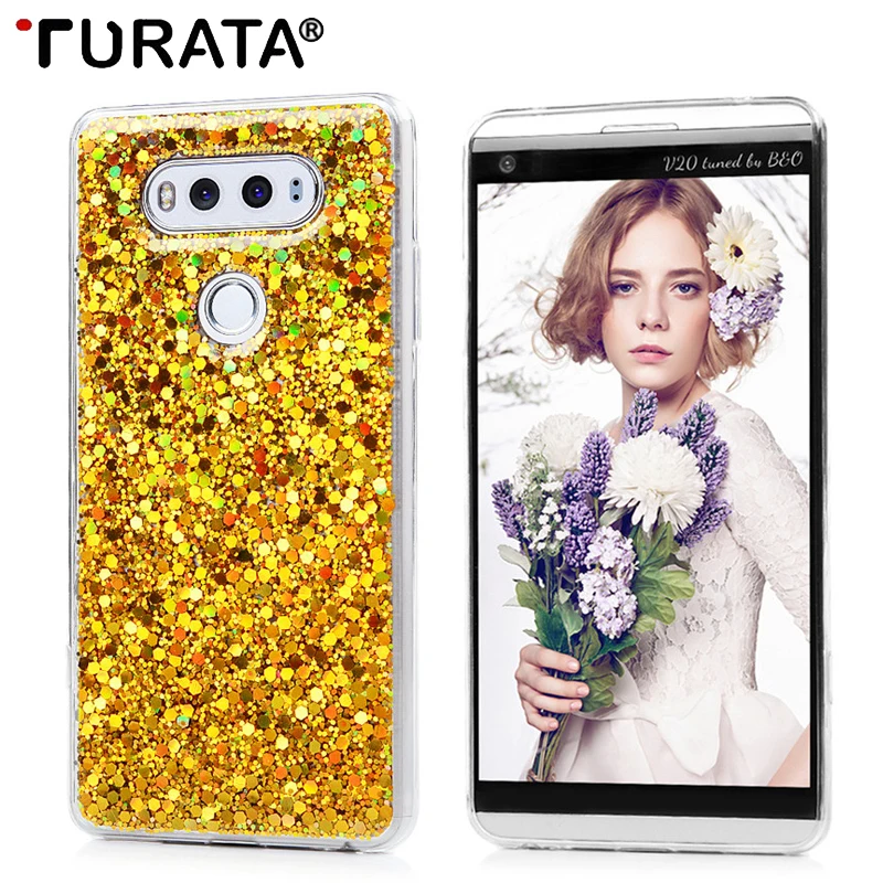 Bling Косметическая пудра глиттер чехол для LG V20 Роскошные Мягкие TPU Тонкий тонкий