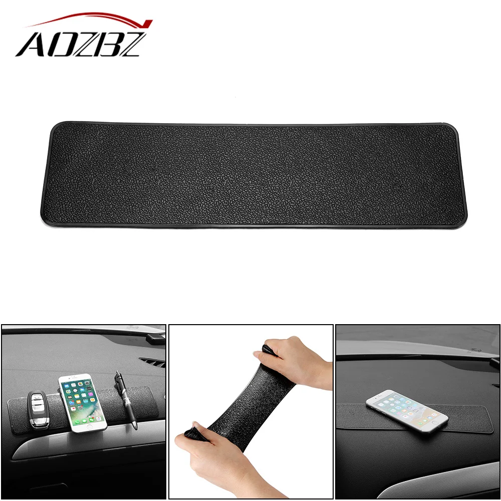

AOZBZ PU Leather Large Long Car Dashboard Sticky Pad Non-Slip Mat Gel Magic Anti-slip Mat For Phone Tablet Holder Car-styling