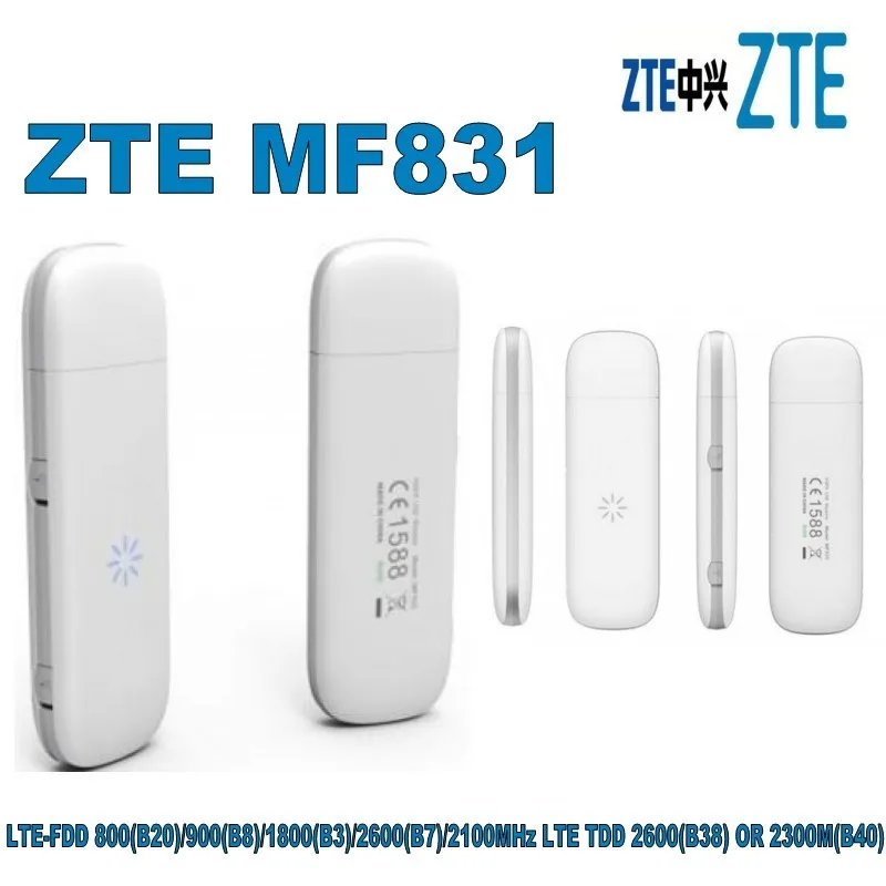 Zte MF831 4 г ключ 2 внешние антенны Порты и разъёмы LTE usb-модем плюс 4 г антенны