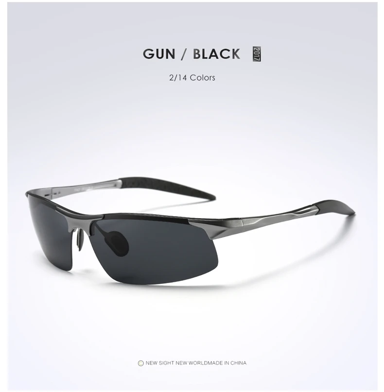 Модные Для мужчин поляризованных солнцезащитных очков Алюминий магния солнцезащитные очки вождение очки прямоугольник Оттенки для Для мужчин Óculos мужской